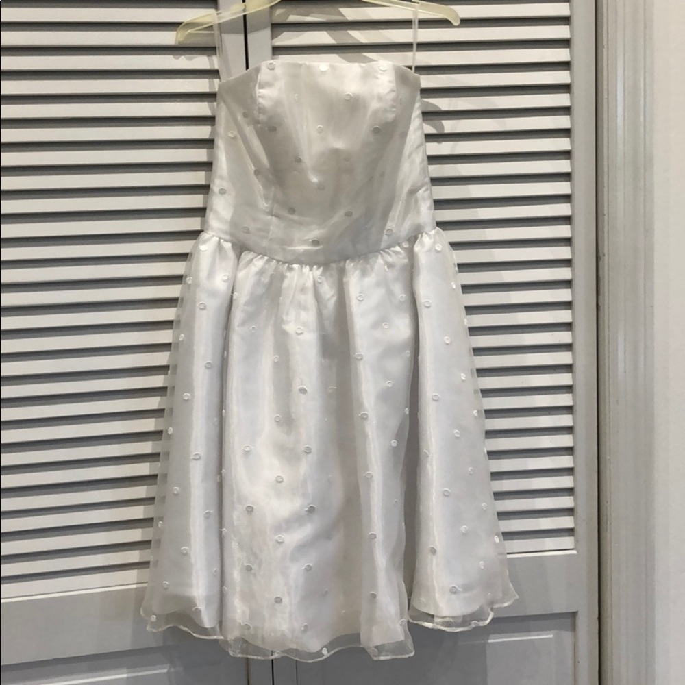 White polka dot dress